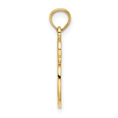 14K Engraved Textured Painters Pallet Charm