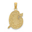 Engraved Painter's Palette Charm in 14K Yellow Gold, 15mm - Sophia Jewelers