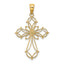 14K Cut-Out Shapes Fancy Cross Charm