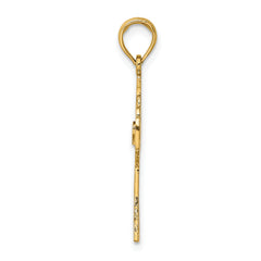 14K Claddagh Cross Charm