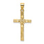 14K Cross w/ Flower Charm