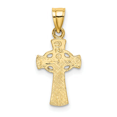 14K Solid Cross w/ Eternity Rings Cross Charm