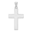 Large Block Cross Charm in 14K White Gold, 43mm - Sophia Jewelers