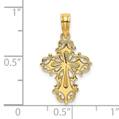 14K Cut-Out Delicate Cross Charm