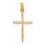 14K D/C with Tapered Ends Cross Charm