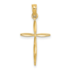 14K D/C with Tapered Ends Cross Charm