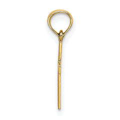 14K Polished Mini Cross w/ Heart Charm