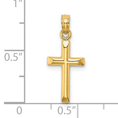 14K Polished Cross Charm