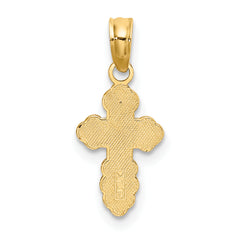 14K Mini Eastern Orthodox Cross Charm
