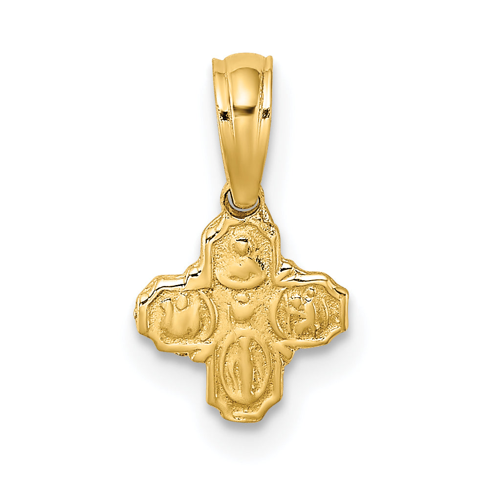 14K Mini 4 Way Religious Medal
