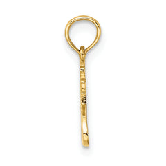 14K Polished and Engraved TRY JESUS Charm