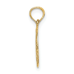 14K Engraved Star Of David In Circle Charm