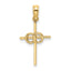 14K Polished Infinity Circles Cross Charm