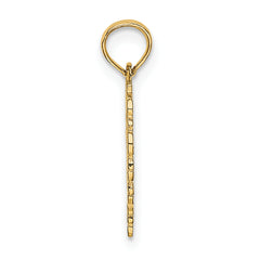 14K Textured Star Of David In Heart Charm