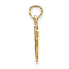 14K Cut-Out Dove with Olive Branch Charm