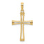 14K Polished and Cut-Out Cross