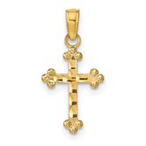 14k D/C Cross Pendant