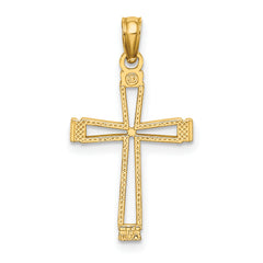 14k Cut-out Cross Pendant