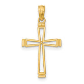 14k Cut-out Cross Pendant