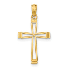 14k Cut-out Cross Pendant