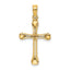 14K Polished Beveled Cut-out Cross Pendant