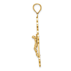 14K Crucifix W/ Budded Tips Charm