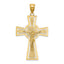 14K Cut-Out Crucifix W/ Center Circle Charm