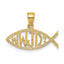 14K WWJD Ichthus Charm
