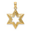 Star of David Pendant in 14K Yellow Gold, 22mm Textured - Sophia Jewelers