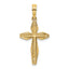 14K Polished and Textured Cross Charm