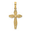 Cross Charm in 14K Yellow Gold, 32mm Textured - Sophia Jewelers