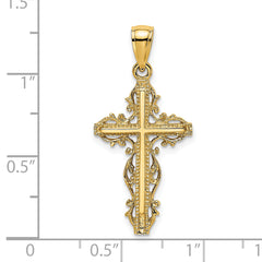 14K Cross w/ Lace Trim Charm
