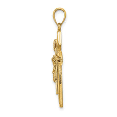 14K Polished Crucifix Charm