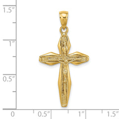 14K Polished Crucifix Charm