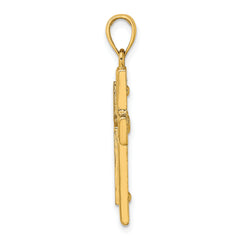 14K 2-D Cross Charm