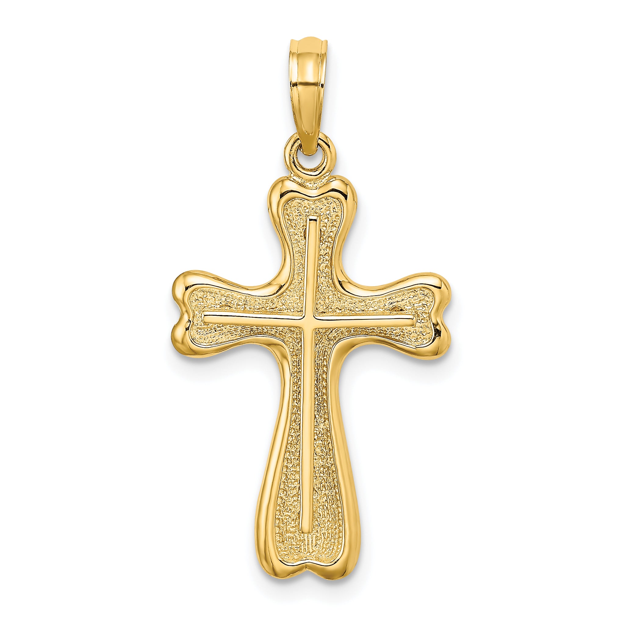 14K Cross w/ Heart Shaped Ends Charm