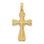 14K Cross w/ Heart Shaped Ends Charm