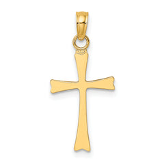14K Polished Cross Charm