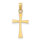 14K Polished Cross Charm