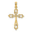 14K Cross Cut-Out w/ Heart Ends Charm