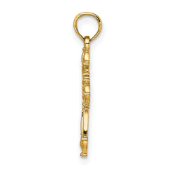 14K Cut-Out Fancy Cross Charm