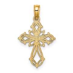 14K Cut-Out Fancy Cross Charm