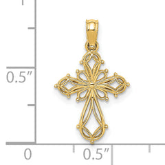 14K Cut-Out Fancy Cross Charm