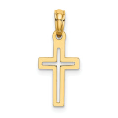 14K D/C Cross Charm