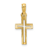 14K D/C Cross Charm
