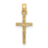 14K Mini Crucifix Charm