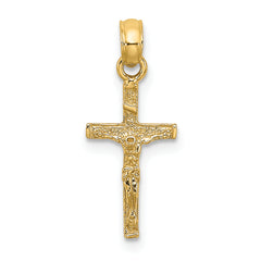 14K Mini Crucifix Charm