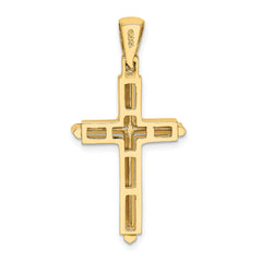 14K Polished Cross Charm