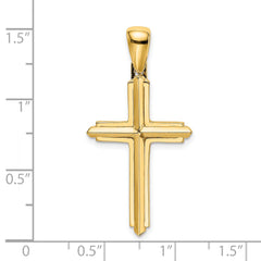 14K Polished Cross Charm