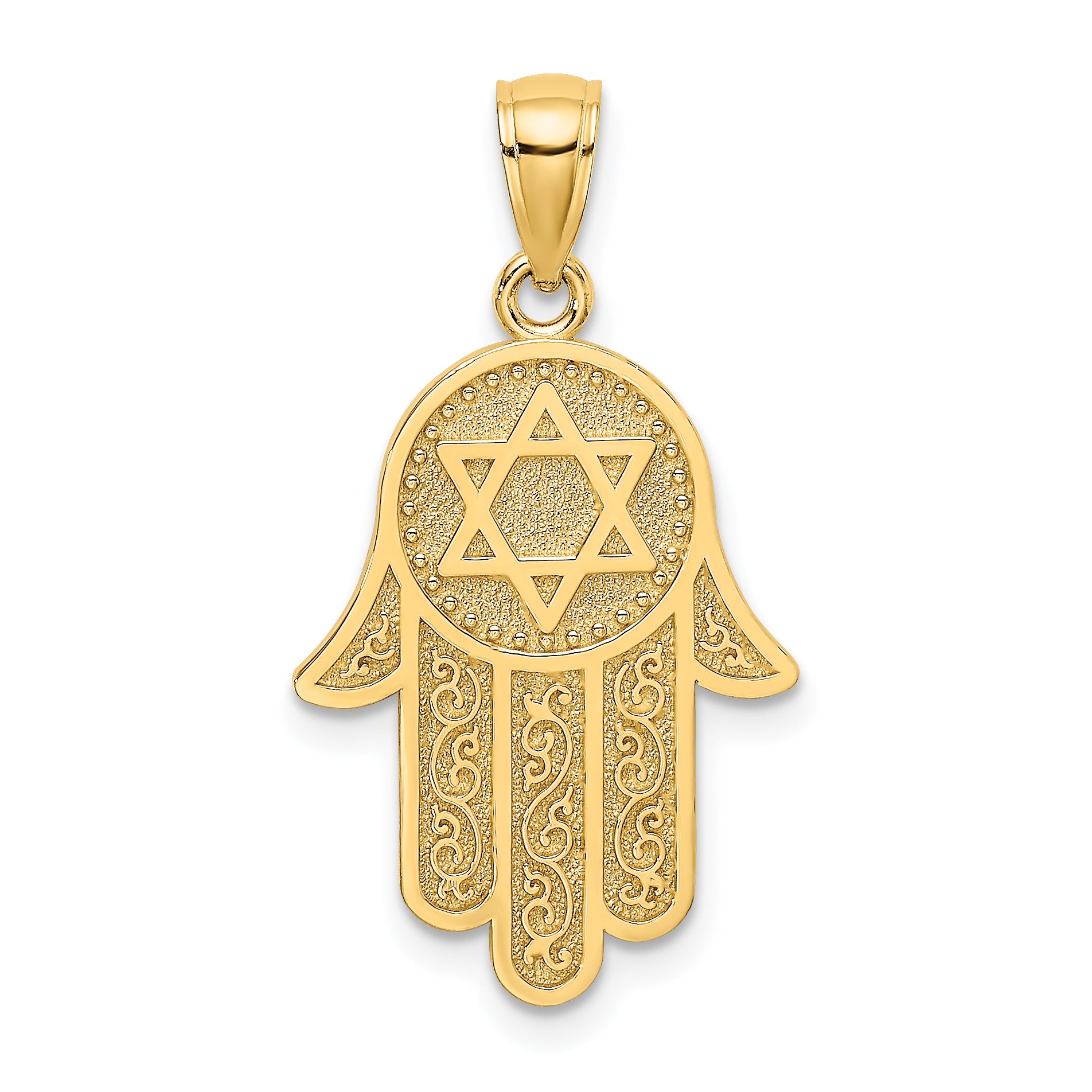 14K Chamseh W/ Star Of David Charm
